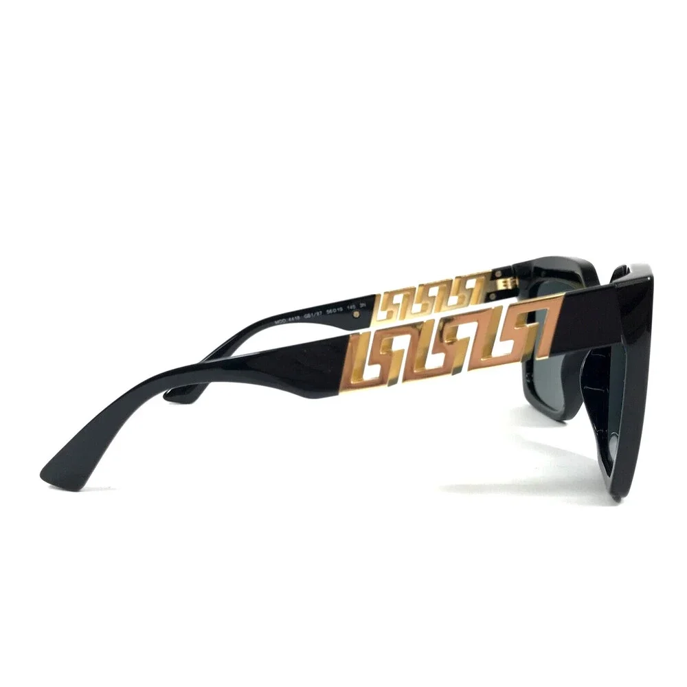 Versace Sunglasses MOD.4418 GB1/87 Black Gold Butterfly with Light Gray Lenses